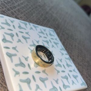 Oura Gold and Black Ring